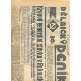 Dělnický deník, ročník XVII., číslo 35/1934 (1. republika, staré noviny, komunistická literatura) - Ostrava