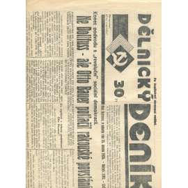 Dělnický deník, ročník XVII., číslo 45/1934 (1. republika, staré noviny, komunistická literatura) - Ostrava