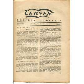 Červen, ročník III., číslo 5/1920. Sociální týdenník (komunistická literatura, 1. republika, noviny)