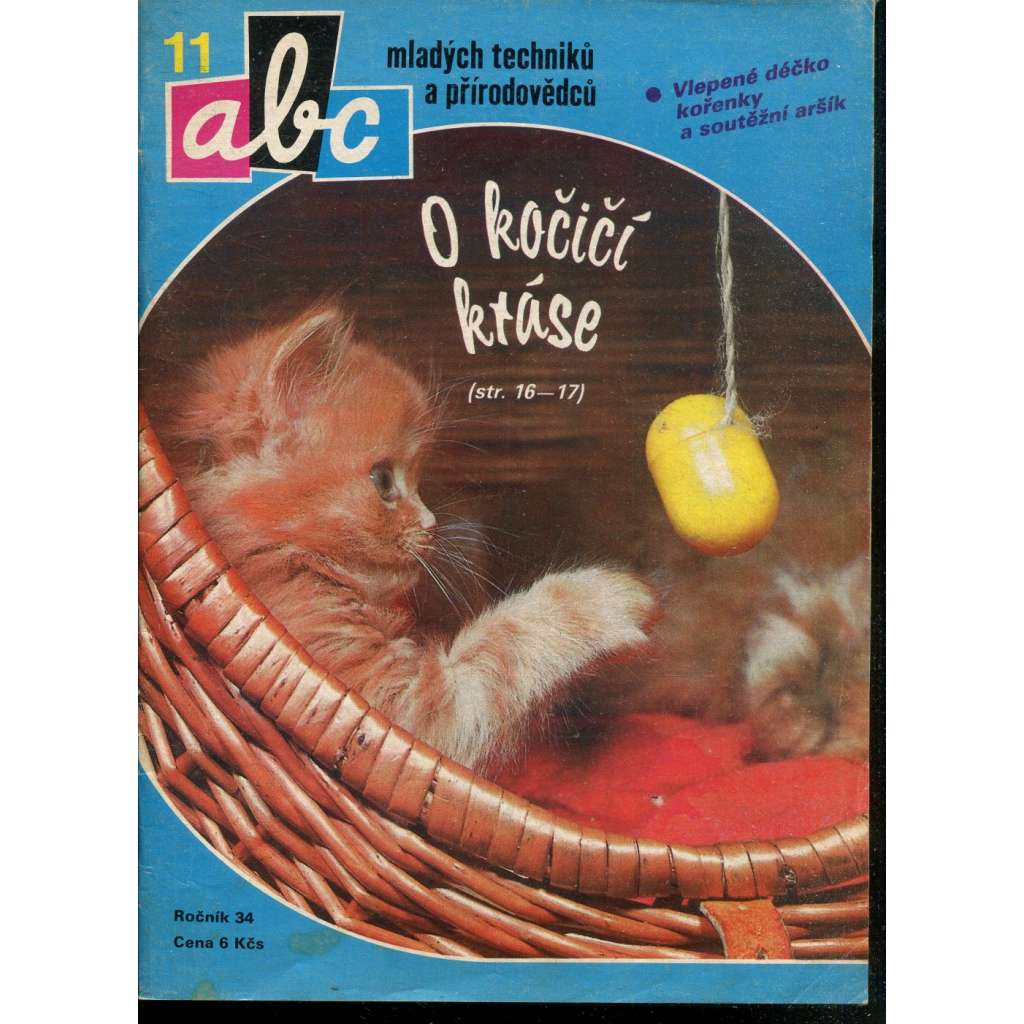 Časopis ABC, č. 11, roč. 34 (1990) - Obsahuje vystřihovací modely - déčka [Jedno číslo časopisu. Obsahuje všechny vystřihovací modely na polokartonu - déčka]