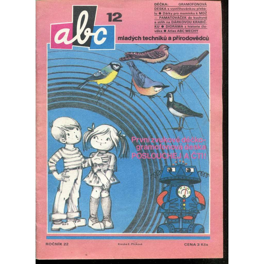 Časopis ABC, č. 12, roč. 22 (1978) - Obsahuje vystřihovací modely - déčka [Jedno číslo časopisu. Obsahuje všechny vystřihovací modely na polokartonu - déčka]