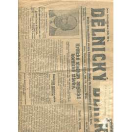 Dělnický deník, ročník IX., číslo 186/1926. Orgán komunistické strany Československa (1. republika, staré noviny, komunistická literatura) - Ostrava