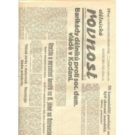 Dělnická rovnost, číslo 43/1934. Deník Komunistické strany Československa (1. republika, staré noviny, komunistická literatura)