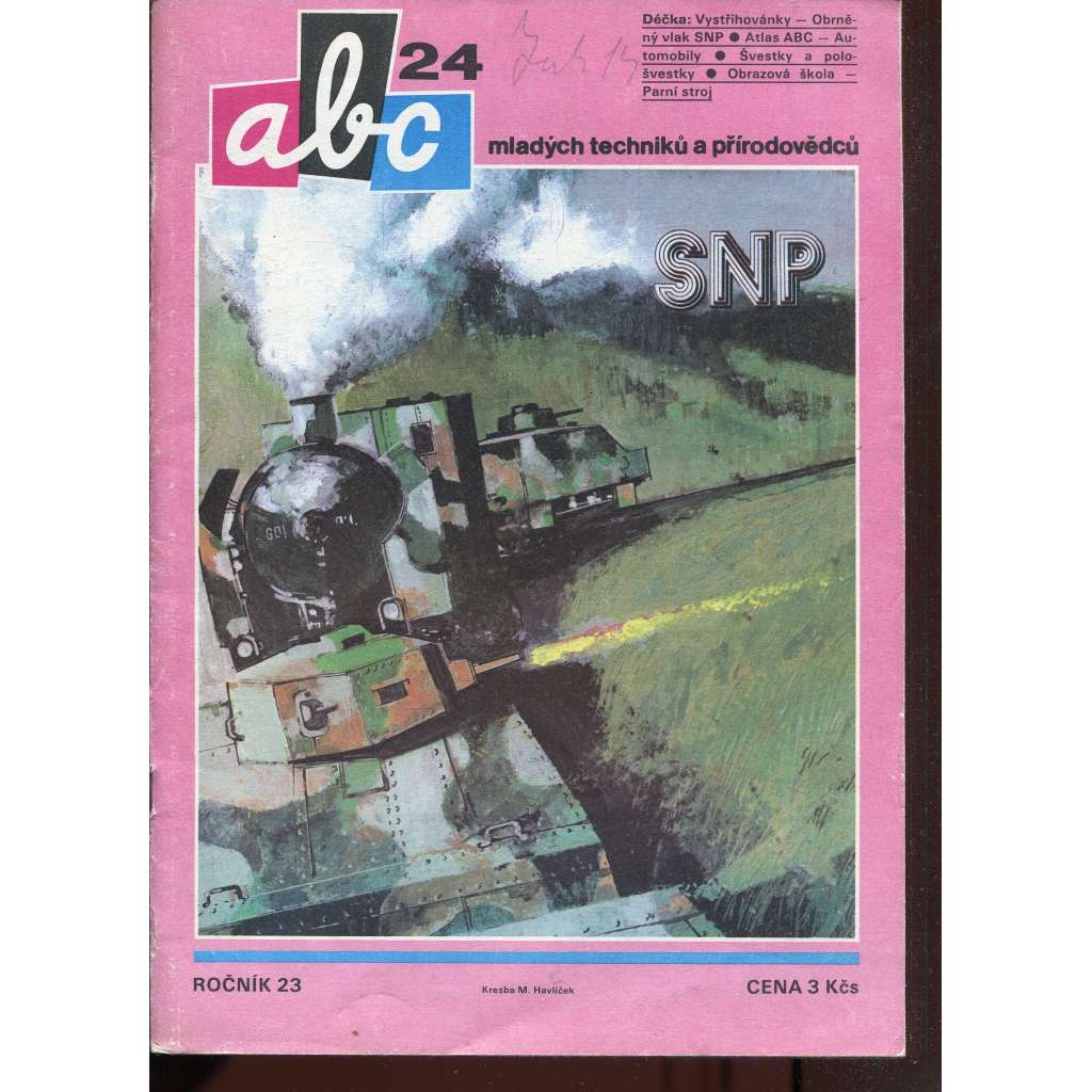 Časopis ABC, č. 24, roč. 23 (1979) - Obsahuje vystřihovací modely - déčka [Jedno číslo časopisu. Obsahuje všechny vystřihovací modely na polokartonu - déčka]