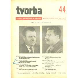 Tvorba – Týdeník pro kulturu a politiku, ročník XVIII., číslo 44/1949 (časopis, noviny)