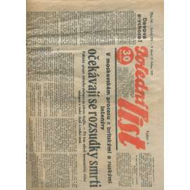 Polední list, ročník VII., číslo 108/1933 (1. republika, noviny)