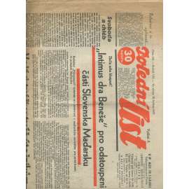 Polední list, ročník VII., číslo 130/1933 (1. republika, noviny)