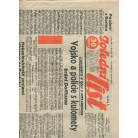 Polední list, ročník VII., číslo 165/1933 (1. republika, noviny)