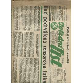 Polední list, ročník VII., číslo 175/1933 (1. republika, noviny)