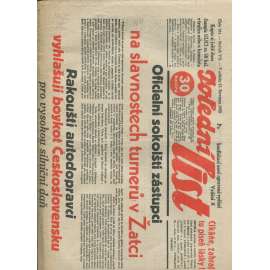 Polední list, ročník VII., číslo 194/1933 (1. republika, noviny)