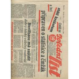 Polední list, ročník VII., číslo 207/1933 (1. republika, noviny)