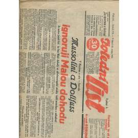 Polední list, ročník VII., číslo 232/1933 (1. republika, noviny)