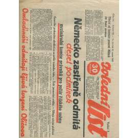 Polední list, ročník VII., číslo 234/1933 (1. republika, noviny)