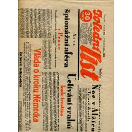 Polední list, ročník VII., číslo 288/1933 (1. republika, noviny)