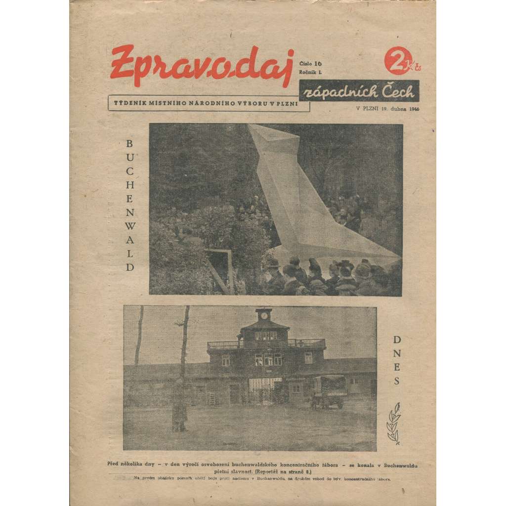 Zpravodaj západních Čech, ročník I., číslo 16/1946 (noviny)