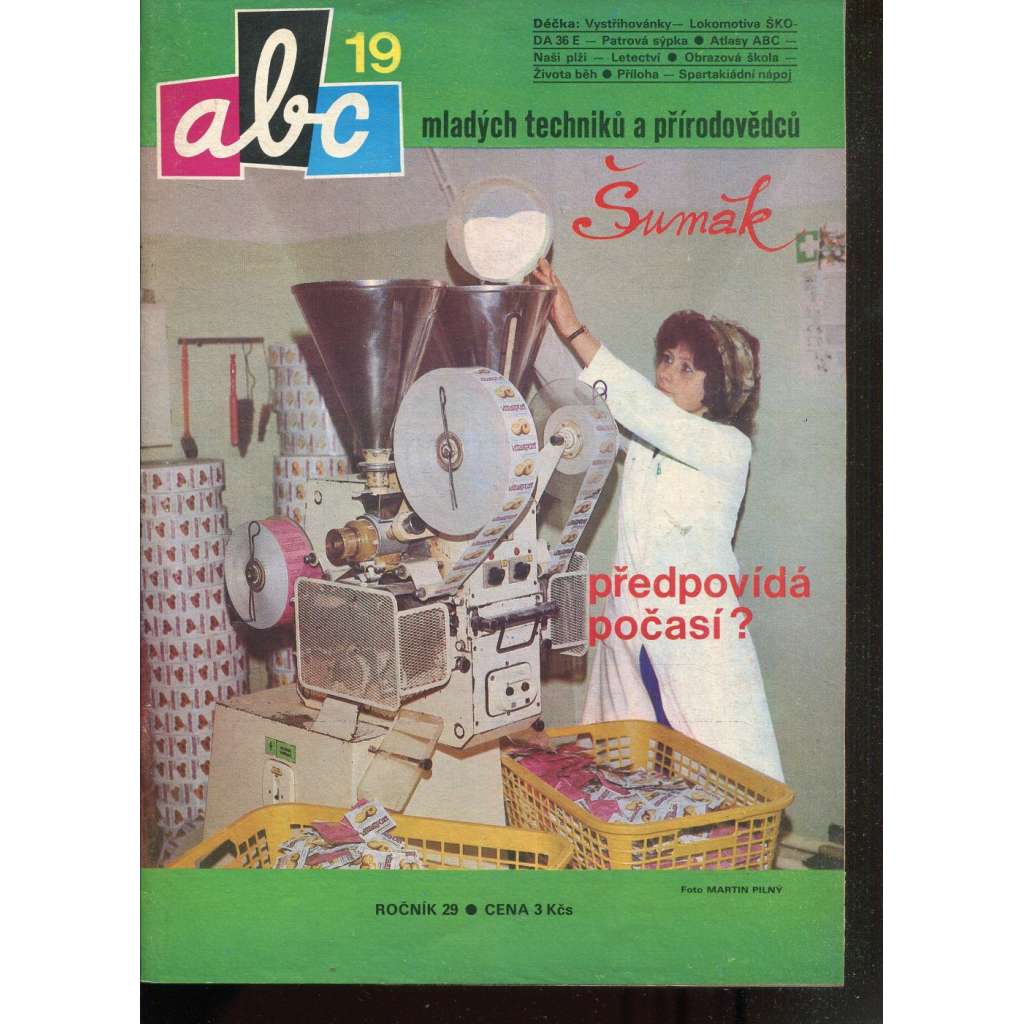 Časopis ABC, č. 19, roč. 29 (1985) - Obsahuje vystřihovací modely - déčka [Jedno číslo časopisu. Obsahuje všechny vystřihovací modely na polokartonu - déčka]