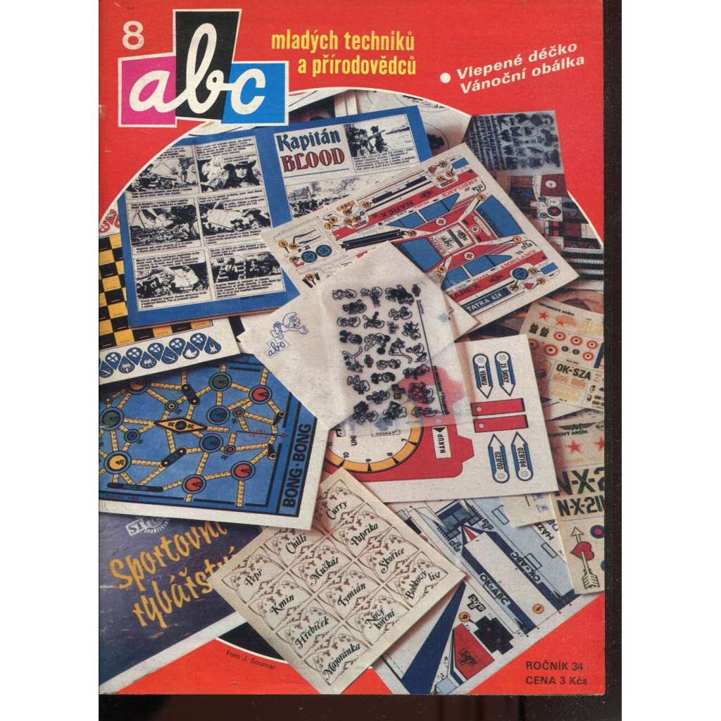 Časopis ABC, č. 8, roč. 34 (1989) - Obsahuje vystřihovací modely - déčka [Jedno číslo časopisu. Obsahuje všechny vystřihovací modely na polokartonu - déčka]