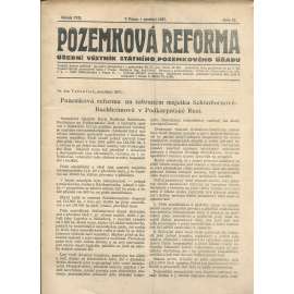 Pozemková reforma, ročník VIII., číslo 12/1927 (1. republika, noviny)