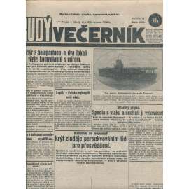 Rudý večerník (28.8.1928) - staré noviny, 1. republika