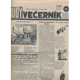 Rudý večerník (14.4.1928) - staré noviny, 1. republika