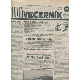 Rudý večerník (27.6.1928) - staré noviny, 1. republika