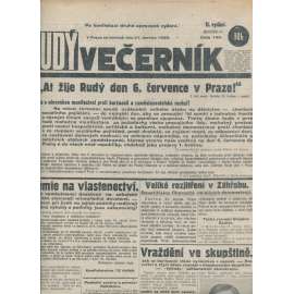 Rudý večerník (21.6.1928) - staré noviny, 1. republika
