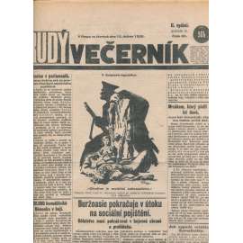 Rudý večerník (12.4.1928) - staré noviny, 1. republika