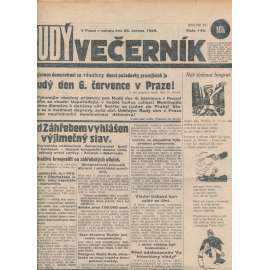 Rudý večerník (23.6.1928) - staré noviny, 1. republika