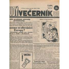 Rudý večerník (20.4.1928) - staré noviny, 1. republika