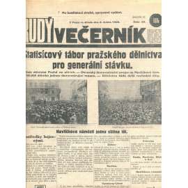 Rudý večerník (4.4.1928) - staré noviny, 1. republika
