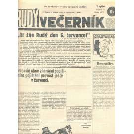 Rudý večerník (6.4.1928) - staré noviny, 1. republika