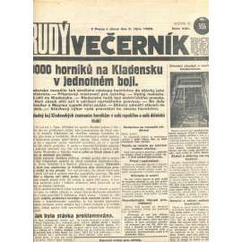Rudý večerník (2.10.1928) - staré noviny, 1. republika