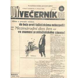 Rudý večerník (11.3.1929) - staré noviny, 1. republika
