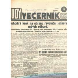 Rudý večerník (18.3.1929) - staré noviny, 1. republika