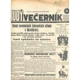 Rudý večerník (25.3.1929) - staré noviny, 1. republika