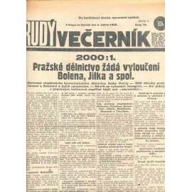 Rudý večerník (4.4.1929) - staré noviny, 1. republika