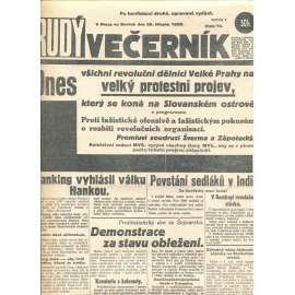 Rudý večerník (28.3.1929) - staré noviny, 1. republika