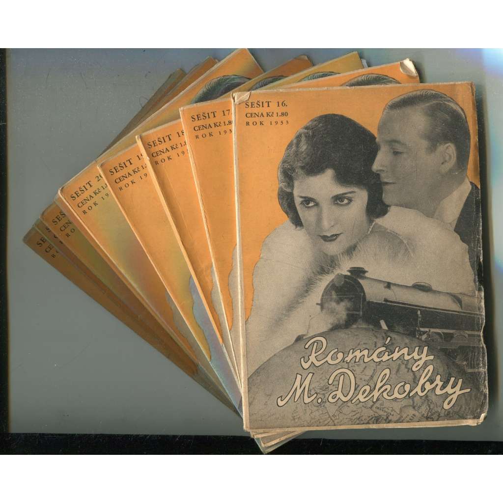 Srdce znavené [Romány M. Dekobry - sešitové vydání, původní obálky - fotomontáž; Vilímkova knihovna, Vilímek]