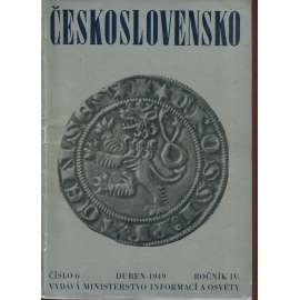 Časopis Československo, ročník IV., číslo 6/1949 (Mince, bankovky, historie peněžnictví)