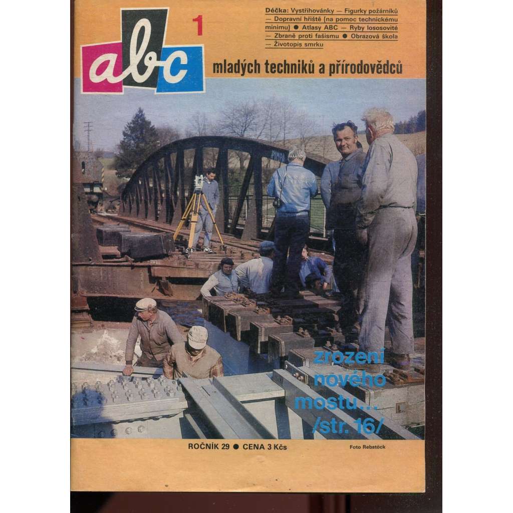 Časopis ABC, č. 1, roč. 29 (1984) - Obsahuje vystřihovací modely - déčka [Jedno číslo časopisu. Obsahuje všechny vystřihovací modely na polokartonu - déčka]