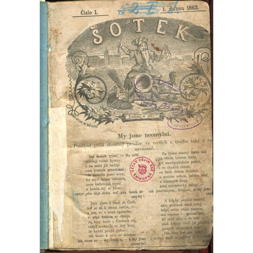 Šotek, čísla 1-10 a 12-18/1963 (humor, satira) - noviny, časopis