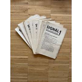 Signál. Časopis současné kultury, číslo 1-3, 5-10 (staré noviny) - chybí číslo 4. (bez obálek)