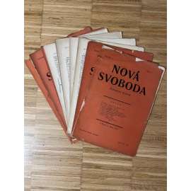 Nová svoboda, ročník II., číslo 1-5, 11, 12, 16, 22, 33, 50 a 51-52/1925. Pokrokový týdeník (1. republika, časopis, noviny)