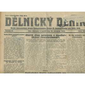 Dělnický deník, ročník IX., číslo 164/1926 (1. republika, staré noviny, komunistická literatura) - Ostrava