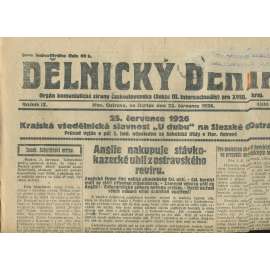 Dělnický deník, ročník IX., číslo 167/1926 (1. republika, staré noviny, komunistická literatura) - Ostrava
