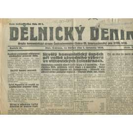 Dělnický deník, ročník IX., číslo 151/1926 (1. republika, staré noviny, komunistická literatura) - Ostrava