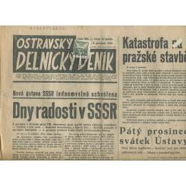 Ostravský dělnický deník, ročník 285 (8.12.1936) - 1. republika, staré noviny - Ostrava