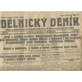 Dělnický deník, ročník XI., číslo 258/1928 (1. republika, staré noviny, komunistická literatura) - Ostrava