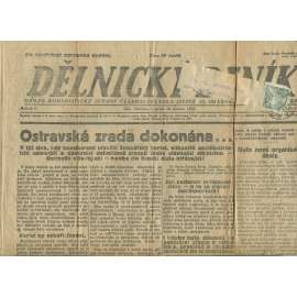 Dělnický deník, ročník V., číslo 140/1922 (1. republika, staré noviny, komunistická literatura) - Ostrava