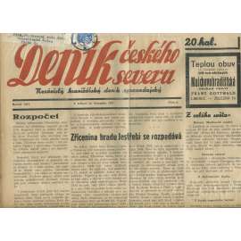 Deník českého severu, číslo 8/1937. Nezávislý hraničářský deník zpravodajský (1. republika, noviny)